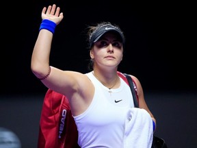 Bianca Andreescu is taking the rest of the tennis season off to focus on her "health and training."