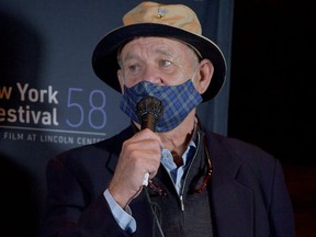 Bill Murray attends the New York Film Festival 58 - Queens Drive-In Screening Of "On The Rocks" in New York City, Sept. 22, 2020.