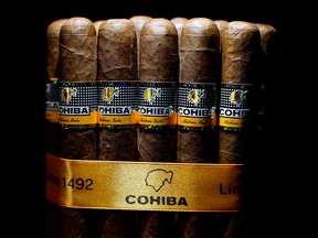 Cohiba cigars are seen on display at the 19th Habanos Festival in Havana, Cuba, February 27, 2017.