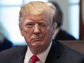 US President Donald Trump chairs a Cabinet meeting at the White House in Washington, DC, on January 2, 2019. - President Donald Trump warned Wednesday the US federal government may not reopen any time soon, as he stood firm on his demand for billions of dollars in funding for a border wall with Mexico.Addressing a cabinet meeting on the 12th day of the shutdown, Trump warned it "could be a long time" before the impasse is resolved."It's too important a subject to walk away from," said the president, who was to meet later with Democratic and Republican lawmakers. (Photo by NICHOLAS KAMM / AFP) (Photo credit should read NICHOLAS KAMM/AFP via Getty Images)