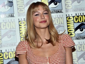 Actress Melissa Benoist arrives for the Supergirl press line during Comic Con in San Diego, California on July 20, 2019.