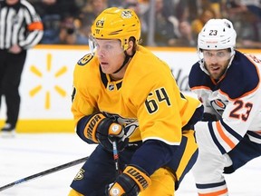 The Predators are not bringing back veteran forwards Mikael Granlund (pictured) and Craig Smith next season.