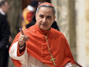 Cardinal Angelo Becciu, the head of the Vatican's saint-making office, resigned, the Vatican said in a statement on September 24, 2020.