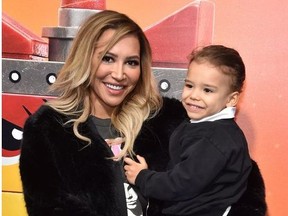 In this file photo US actress Naya Rivera and son Josey Hollis Dorsey arrive for the premiere of "The Lego Movie 2: The Second Part" at the Regency Village theatre on February 2, 2019 in Westwood, California.