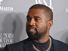 In this file photo taken on November 6, 2019, US rapper Kanye West attends the WSJ Magazine 2019 Innovator Awards at MOMA in New York City.