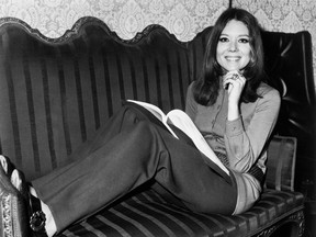 This file photo taken on Jan. 29, 1970 shows British actress Diana Rigg, best known for playing Emma Peel in the 1960s TV series "The Avengers."