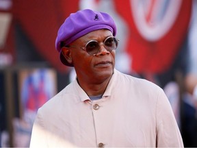Actor Samuel L. Jackson poses at the World Premiere of Marvel Studios' "Spider-man: Far From Home" in Los Angeles, California, U.S., June 26, 2019.
