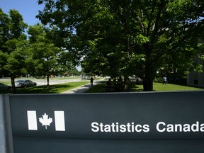 Statistics Canada sign is pictured in Ottawa on Wednesday, July 3, 2019. An updated picture of poverty across the country prior to the COVID-19 pandemic is showing that those living well below the low-income threshold have fallen further behind.