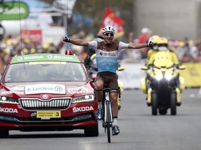 Cycling - Tour de France - Stage 8 - Cazeres-sur-Garonne to Loudenvielle - France - September 5, 2020. AG2r La Mondiale rider Nans Peters of France wins the stage.