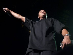 Rap superstar Dr. Dre performs at the Molson Amphitheatre.