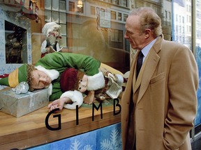 Actors James Caan, right, and Will Ferrell appear in a scene from "Elf," in this undated promotional photo.