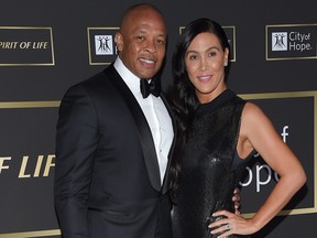 Dr. Dre and his wife Nicole Young attend the City of Hope Gala 2018 in Santa Monica, Calif., on Oct. 11, 2018.