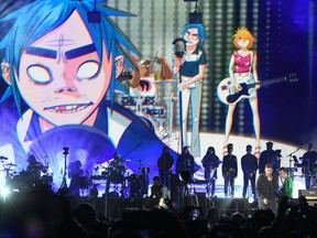 Musician/singer Damon Albarn from Gorillaz performs at Demon Dayz Festival LA, at Pico Rivera Arena and Ground, in Los Angeles, Calif. on Oct. 20, 2018.