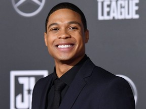 Actor Ray Fisher poses as he arrives for the world premiere of Warner Bros. Pictures film 'Justice League' at The Dolby Theatre in Hollywood, Calif., Nov. 13, 2017.
