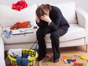 Woman exhausted of her life