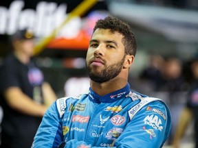 NASCAR driver Bubba Wallace during qualifying for the Ford EcoBoost 400 at Homestead-Miami Speedway.