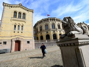 The Norwegian Parliament house is seen in Oslo, Norway May 31, 2017.