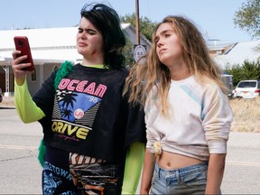 Barbie Ferreira, left, and Haley Lu Richardson star in  "Unpregnant."