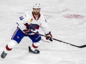 Laval Rocket defenceman Karl Alzner during AHL action against the Belleville Senators at Place Bell in Laval, on Nov. 28, 2018.