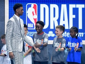 NBA Prospect Nickeil Alexander-Walker is introduced before the start of the 2019 NBA Draft at the Barclays Center on June 20, 2019 in the Brooklyn borough of New York City.