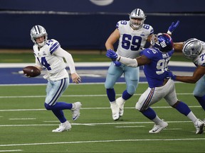 Dallas Cowboys quarterback Andy Dalton will be the team's starter with Dak Prescott injured.