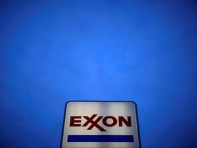 An Exxon sign is seen at a gas station in the Chicago suburb of Norridge, Ill., Oct. 27, 2016.