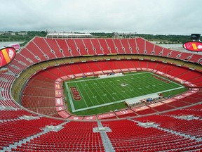 A general view of Arrowhead Stadium, home of the Kansas City Chiefs.