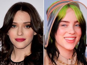 Kat Dennings and Billie Eilish.