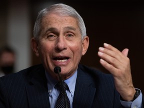 Anthony Fauci, director of National Institute of Allergy and Infectious Diseases at NIH, testifies at a Senate Health, Education, and Labor and Pensions Committee on Capitol Hill,  on September 23, 2020 in Washington.