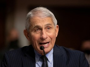 Anthony Fauci testifies during a U.S. Senate hearing to examine COVID-19, focusing on an update on the federal in Washington, D.C., September 23, 2020.