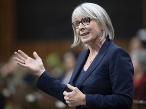 Minister of Health Patty Hajdu responds during Question Period in the House of Commons, Thursday, October 22, 2020 in Ottawa.