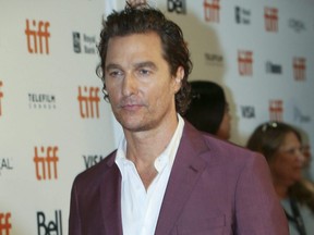 Matthew McConaughey walks the red carpet before attending the movie "White Boy Rick"  during the Toronto International Film Festival, Sept. 7, 2018.