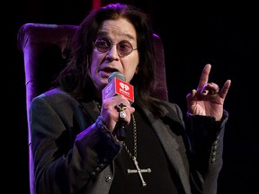 Ozzy Osbourne speaks onstage at iHeartRadio ICONS with Ozzy Osbourne: In Celebration of Ordinary Man at iHeartRadio Theater on February 24, 2020 in Burbank, California.