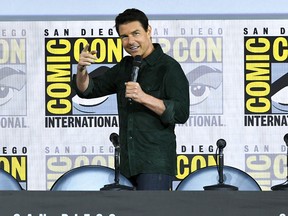 Tom Cruise speaks at the "Top Gun: Maverick" panel during 2019 Comic-Con International at San Diego Convention Center on July 18, 2019 in San Diego.