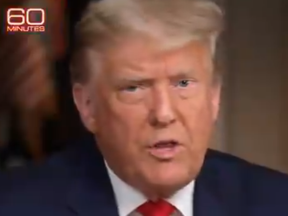 U.S. President Donald Trump is interviewed by 60 Minutes.
