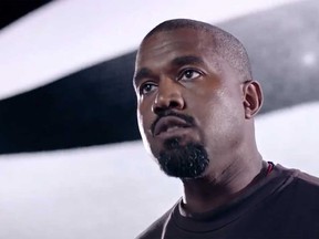 Kanye West appears in his U.S. election campaign video posted on his Twitter account.