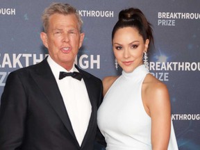 David Foster and Katharine McPhee attend the 2020 Breakthrough Prize Red Carpet at NASA Ames Research Center on Nov. 3, 2019 in Mountain View, Calif.