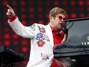 Musician Elton John performs at a concert in Twickenham in London, Britain June 3, 2017.