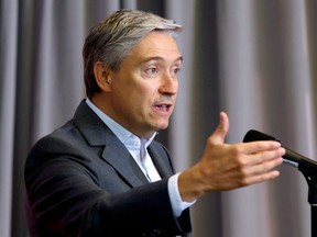 Canada's Minister of Foreign Affairs Francois-Philippe Champagne speaks to media at a cabinet retreat in Ottawa, Ontario, Canada September 14, 2020.