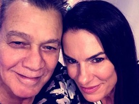 Eddie Van Halen with his wife anie Liszewski in a photo posted last year on his Instagram account.