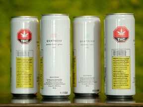 Canopy Growth in Smiths Falls, Ont., unveils a line of cannabis-infused drinks in this Oct. 29, 2019 file photo.