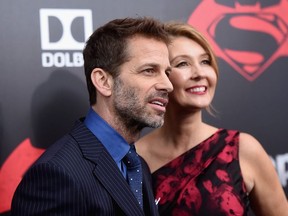 Director Zack Snyder and producer Deborah Snyder attend the "Batman V Superman: Dawn Of Justice" New York Premiere at Radio City Music Hall in New York City, March 20, 2016.