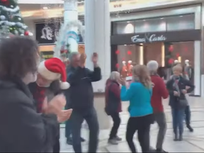In a video circulating online, people can be seen dancing while maskless at the Place Rosemere mall in Rosemere, Que.