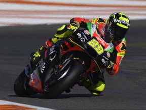 Andrea Iannone of Italy and Aprilia Racing Team Gresini  rounds the bend during the pre-season MotoGP Tests in Valencia at Ricardo Tormo Circuit on November 19, 2019 in Valencia, Spain.