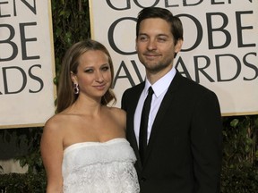 Tobey Maguire and Jennifer Meyer-Maguire arrives at the at the 67th Golden Globes Awards  January 17, 2010, in Beverly Hills, Calif.