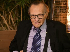 Larry King poses for a portrait at Crescent Hotel on November 25, 2019 in Beverly Hills.