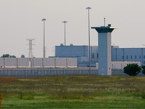 The sun sets on the Federal Corrections Complex in Terre Haute, Indiana May 22, 2019, where death row inmate Orlando Hall is being held.