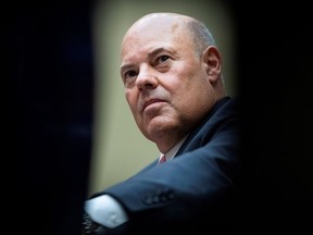 Postmaster General Louis DeJoy testifies during the House Oversight and Reform Committee hearing titled "Protecting the Timely Delivery of Mail, Medicine, and Mail-in Ballots," in Rayburn House Office Building on Monday, August 24, 2020.