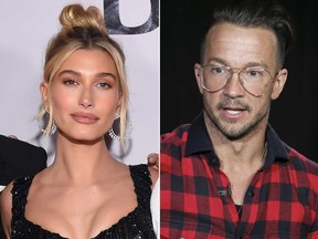 Hailey Bieber and Carl Lentz.