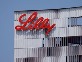 Eli Lilly logo is shown on one of the company's offices in San Diego, California, U.S., September 17, 2020.